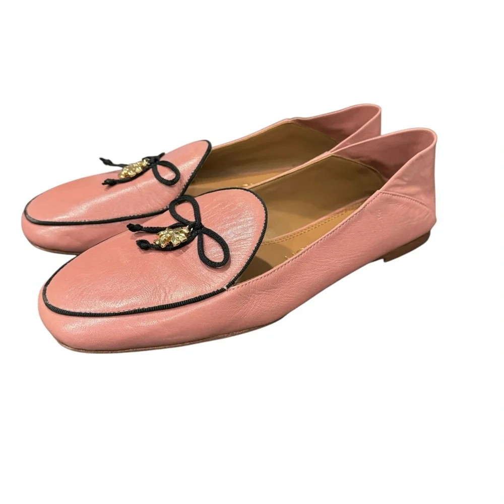 Tory Burch Charm Loafers Flats Rosa